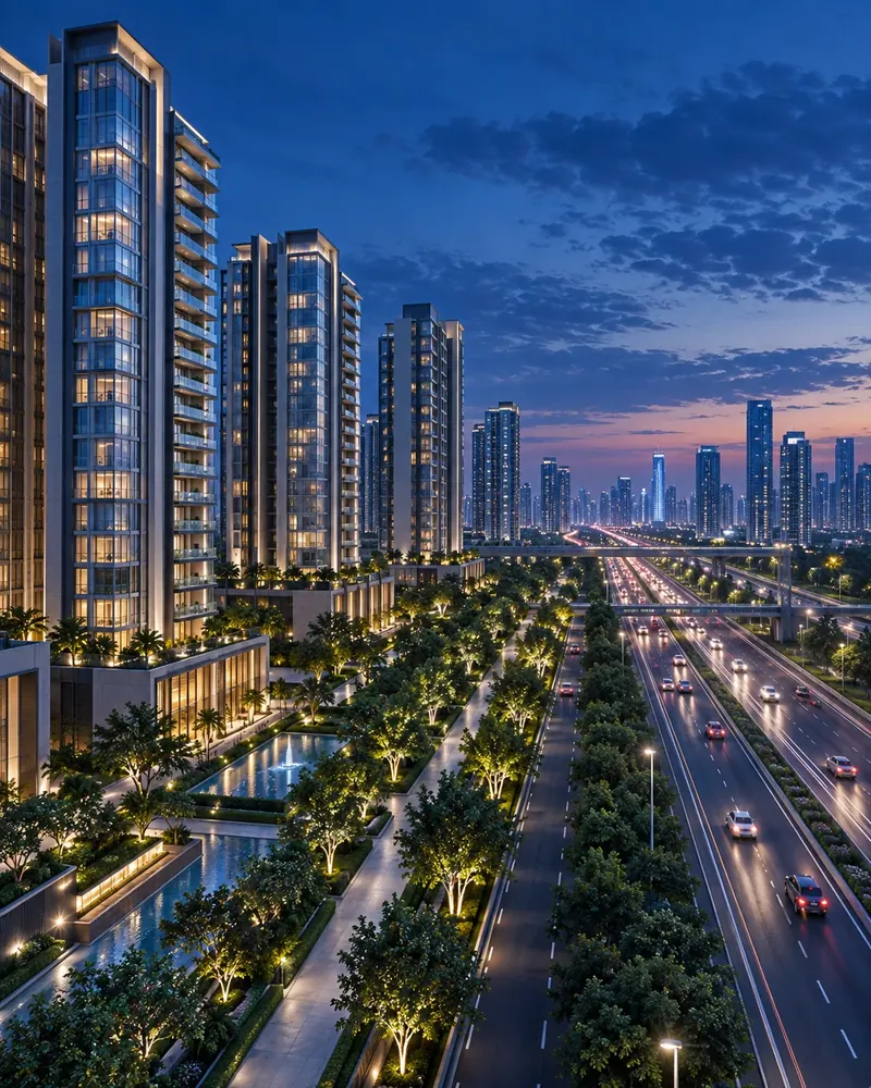 Noida Expressway residential corridor and city connectivity